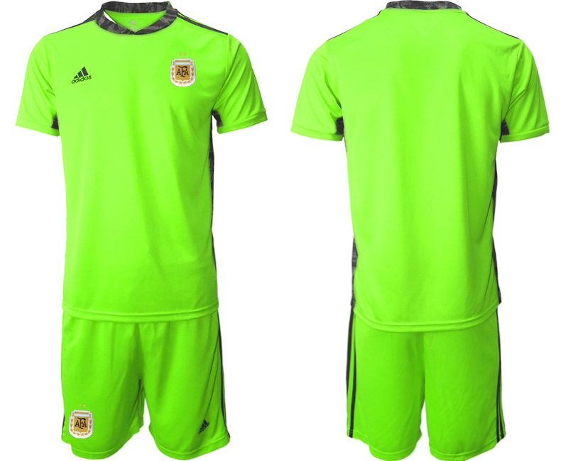Men 2020-2021 Season National team Argentina goalkeeper green Soccer Jersey2